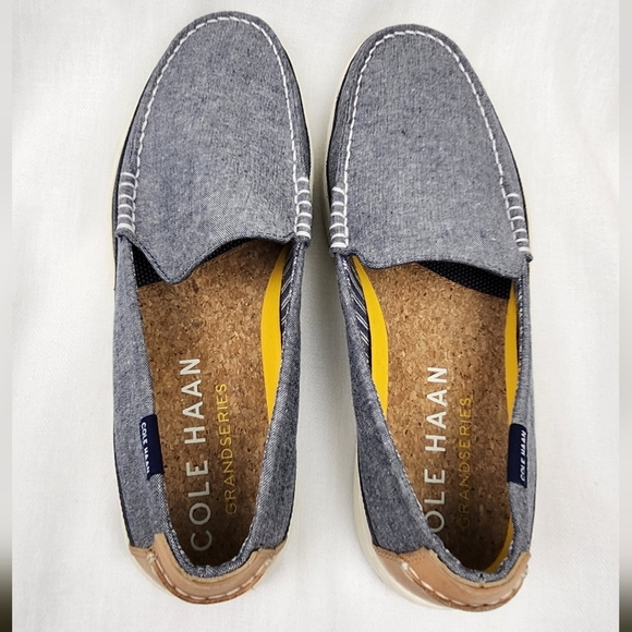 Cole Haan Grandseries Blue & White Casual Slip On Loafer. - Picture 6 of 12